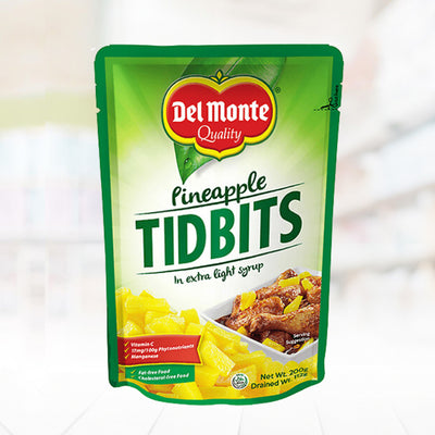 Del Monte Pineapple Tidbits in Extra Light Syrup