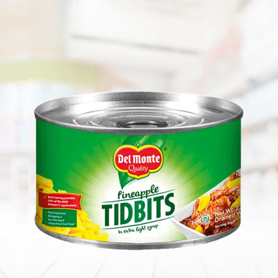 Del Monte Pineapple Tidbits in Extra Light Syrup