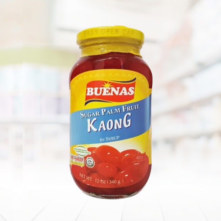 Buenas Sugar Palm Fruit Kaong in Syrup Red 340g