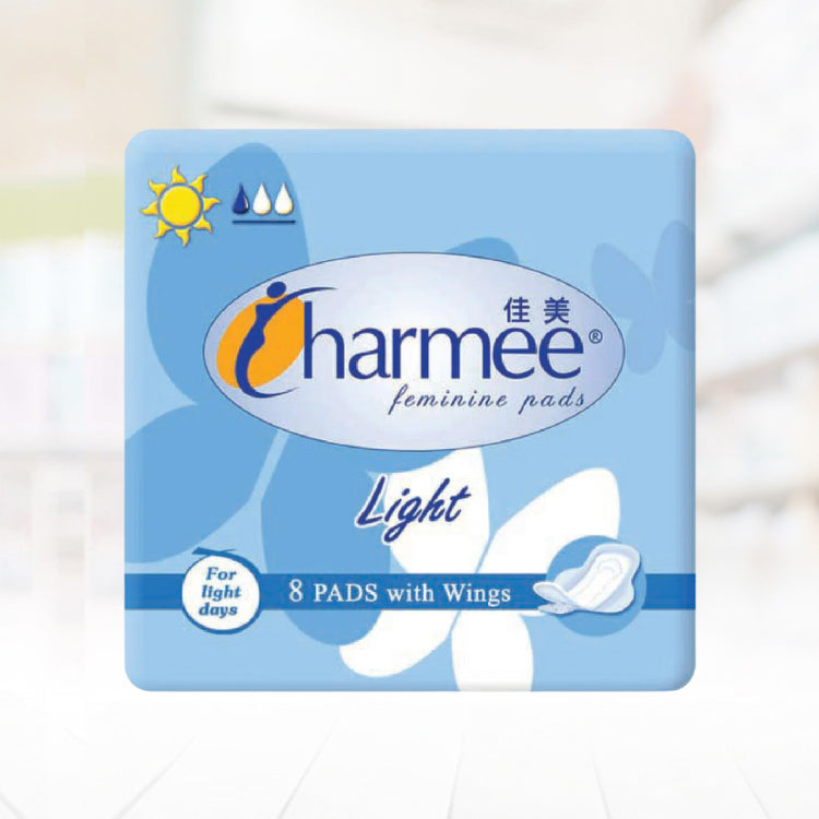 Charmee Feminine Pads Light with Wings 8 Pads