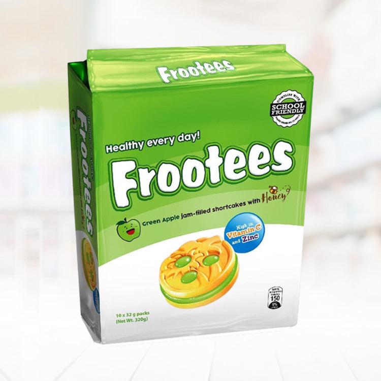 Frootees Green Apple Jam Filled 10x32g 320g