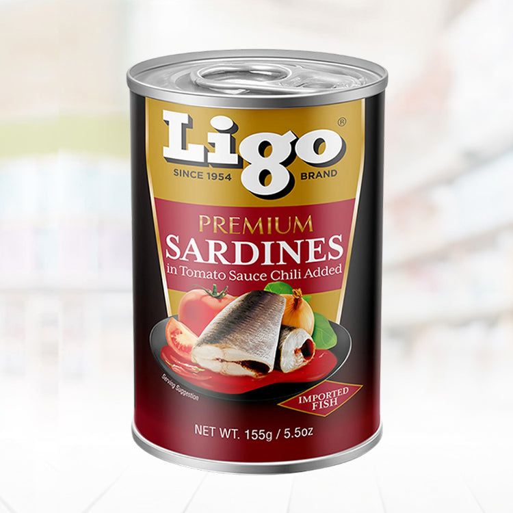 Ligo Premium Sardines in Tomato Sauce Chili 155g