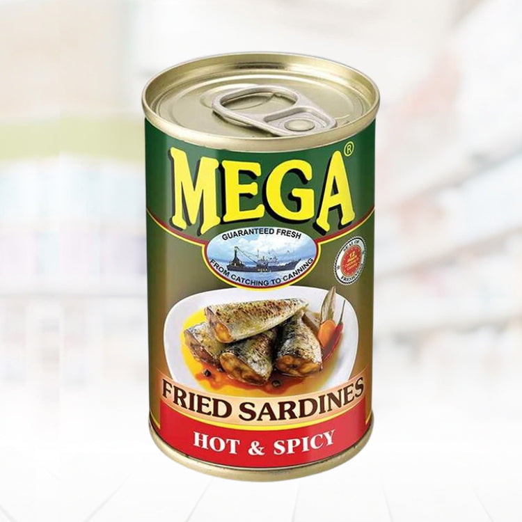 Mega Fried Sardines Hot & Spicy 155g