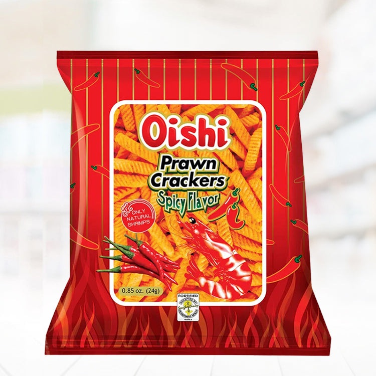 Oishi Prawn Crackers Spicy 24g