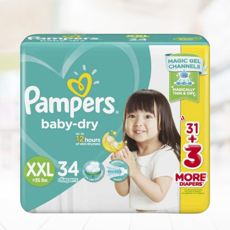 Pampers Baby Dry 34 Diapers