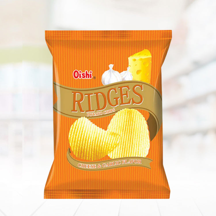 Ridges Potato Chips Cheese & Garlic 60g