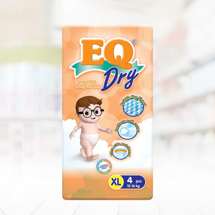 EQ Dry Mini Pack Disposable Baby Diapers 4pcs (Various)