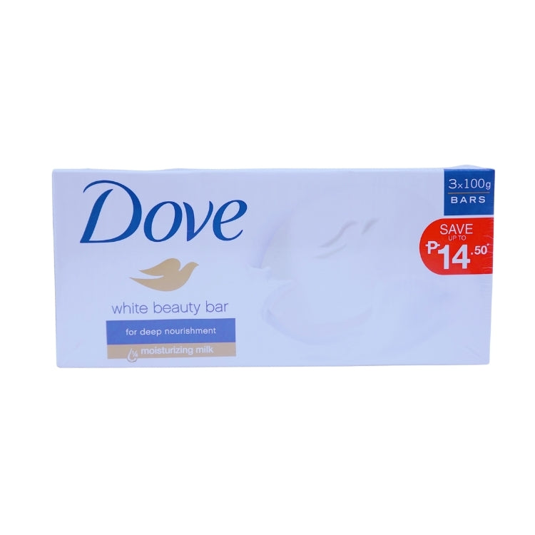 Dove White Beauty Bar 3x100g bars